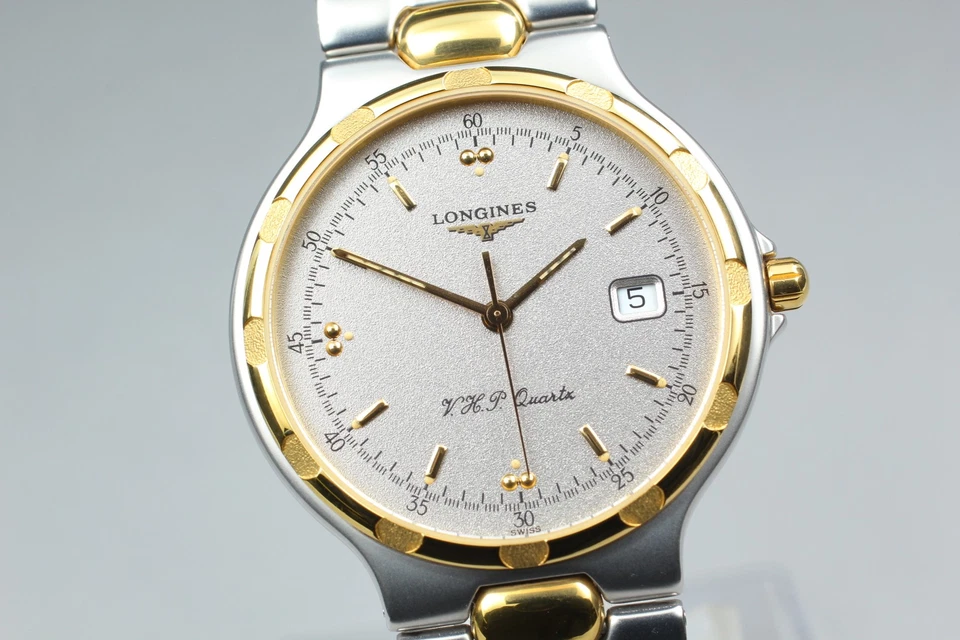 *Near MINT* Longines Conquest V.H.P L1.613.3 Gold 35mm Quartz Men's Watch JAPAN - Image 2 of 4
