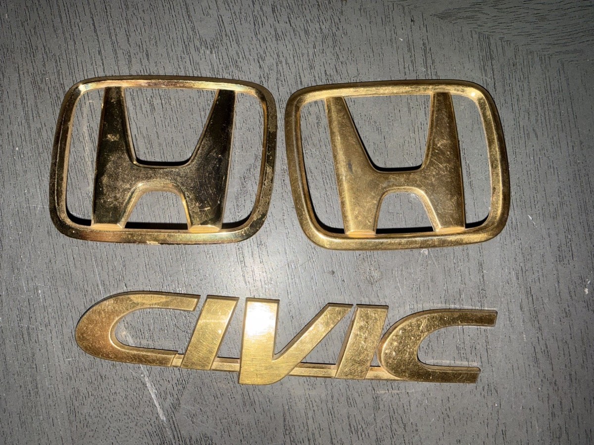 96-00 Honda civic gold emblems. ek9,ek4,ej1,ej6,em1,rs,domani,sir