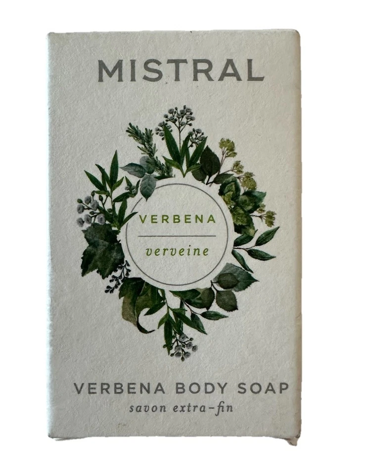 Jabón en barra suave Mistral jabón corporal verbena tamaño de viaje 1,59 OZ Francia NUEVO Foto 2 de 3