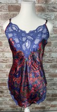 Vintage 90s Victoria s Secret Gold Label Jewel Toned Paisley Chemise NWT Sz S