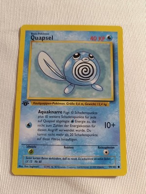 Pokémon Base Set 1st Edition Quapsel 59/102 Ger