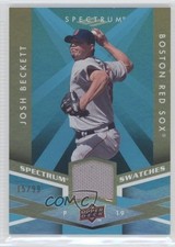 2009 Upper Deck Spectrum Swatches Light Blue 15/99 Josh Beckett #SS-BE 4m3