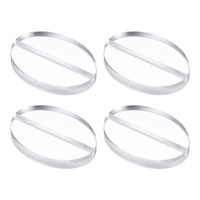 "4Pcs AcrylstäNder FüR Kartenhalter 2,8\" Oval Mit 1/8\" Schlitz 70X50Mm"