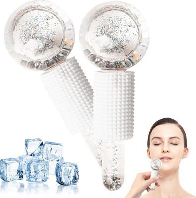 Facial Ice Globes 2 Stück Gesichtsmassage-Werkzeuge Anti-Aging Hautstraffung