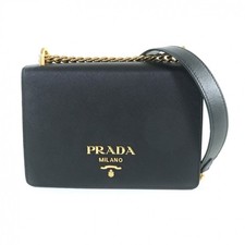 Prada 1Bd133 Saffiano Leather Shoulder Bag Women Black One Size