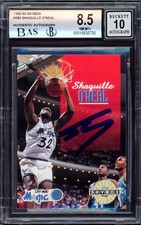 Shaquille Shaq Oneal Auto 1992-93 Skybox Rc 382 Magic Bgs 8.5 Auto 10 Beckett