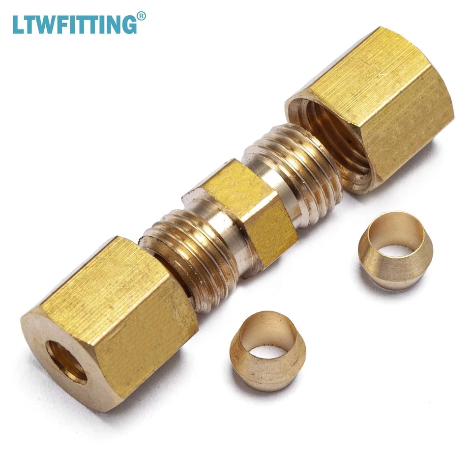 Pack of 30 Brass Compression Unions 3/16" OD - Reliable Plumbing Fittings - Image 3 of 4