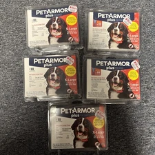 LOT OF 5‼️ PETARMOR-plus For X-Large Dogs (kills:fleas,ticks,Lice,flea Eggs)