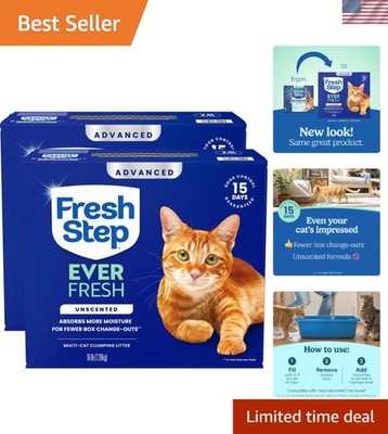 32 lb Advanced Ever Fresh Cat Litter - Low Dust, Odor Control, Unscented Formula
