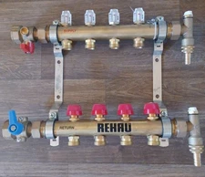 REHAU Brass Radiant Heat Manifold 4 Circuit