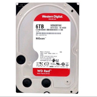 Festplatte Western Digital WD60EFAX 6TB 256MB 5400RPM Sata III 3,5'' Zoll
