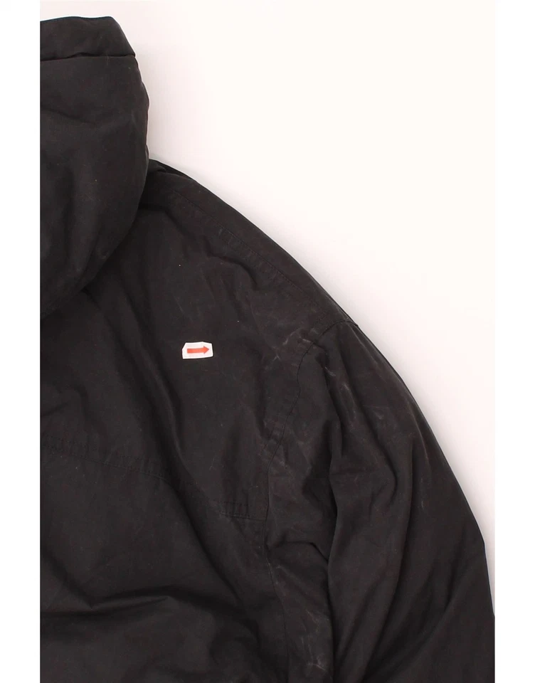 Abrigo acolchado con capucha MARLBORO CLASSICS para hombre Reino Unido 36 pequeño negro poliéster DE31 Foto 3 de 4