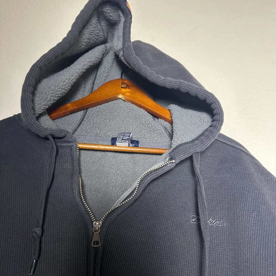 Dickies Waffle Negro Pana Patinador Punk Gris Oscuro Sherpa Forrado Sudadera con Capucha Hombres XL Foto 2 de 4