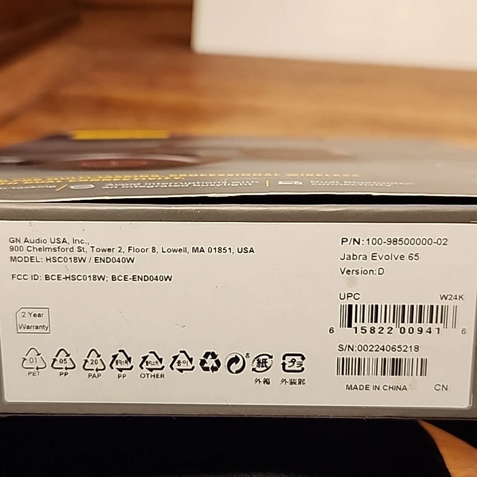 Jabra Evolve 65 MS Stereo Wireless Headset (HSC018W END040W) - Open Box - Image 3 of 4