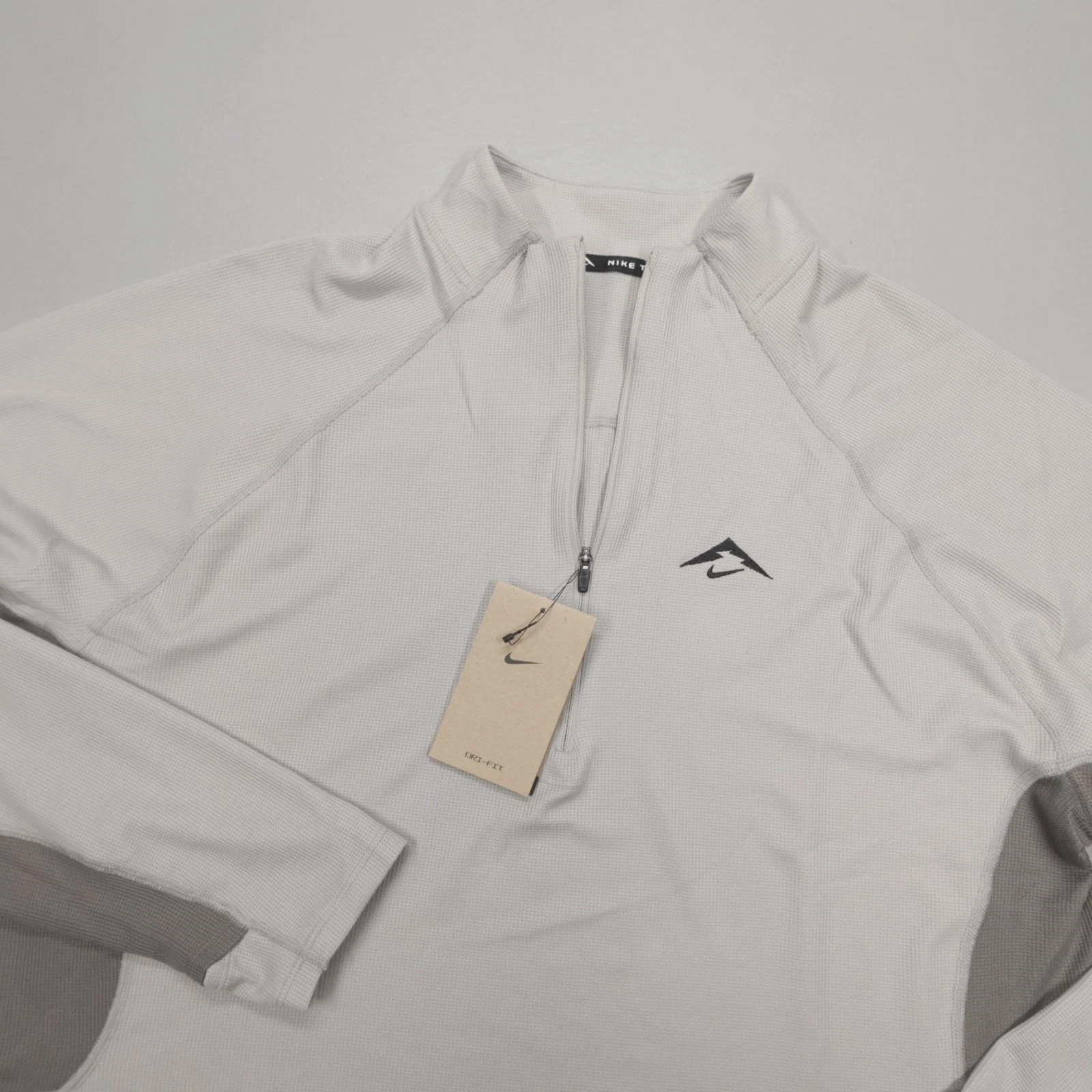 Nike Trail Dri-FIT 1/2-Zip Men's Size L Mid Layer Grey Running Top FV9994 009