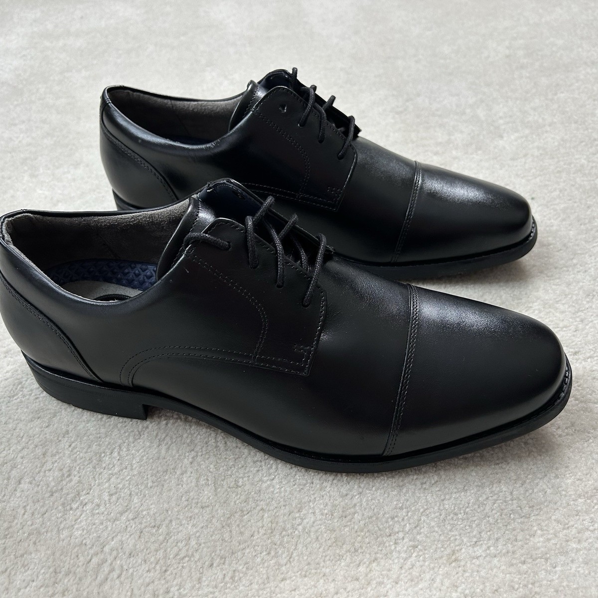 Men\'s Floresheim Francisco Cap-Toe Oxfords Black Leather Dress Shoes Florsheim Men main image 4