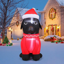 4FT Inflatable Labrador Retriever Christmas Outdoor Yard LED Decoration