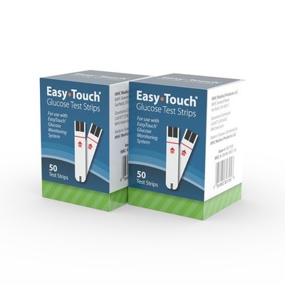 Easy Touch Glucose Test Strips 100 Count - Accurate Diabetes Blood Sugar Test