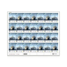 Sheet of 28 stamps «Ukrainian Navy. Mine countermeasure Chernihiv and Cherkasy»
