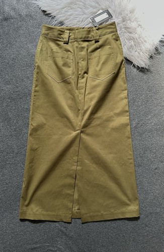 Autograph M&S Khaki Olive Green Long Skirt Size S 8 BNWT Pencil Midi - Picture 4 of 4