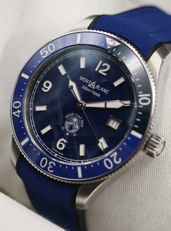 Montblanc Herren/Unisex Uhr Iced Sea Automatic Date Ref. MB129370 NEW FULL SET - Bild 1 von 1