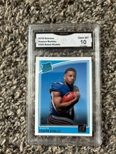 2018 Panini Donruss - Rated Rookie Saquon Barkley Rookie Card (RC) #306 PSA 10. rookie card picture