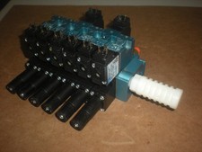 Bank of 6 MAC Solenoid Valves - 2 45A-NAC-DDAJ-1KD  4 45A-LAC-DDAJ-1KJ