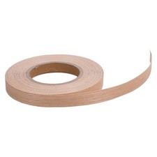 Wood Veneer Edge Banding, 0.75   x49ft Pre-Glued Strips, Khaki