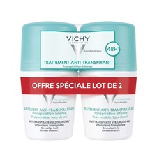Vichy 48H Anti-Transpirant Roll-On Sensitive Skin Alcohol-Free 50ml x2