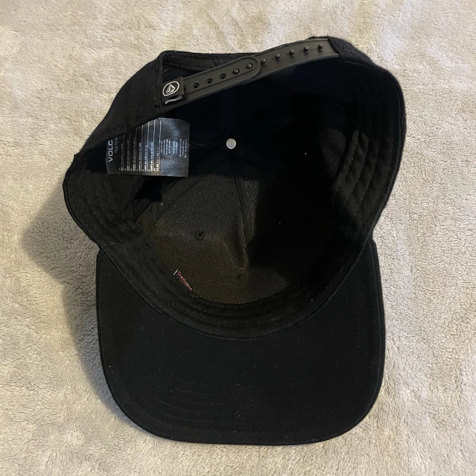 Volcom Stone Hat Mens One Size Black Snapback Adjustable Trucker Baseball Cap - Image 4 of 4