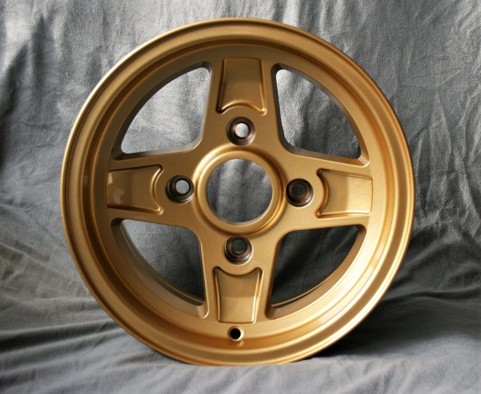 13 Zoll Felgen Campagnolo 7x13" 4x130 ET10 84,1 Gold Lancia Fulvia - Bild 1 von 1