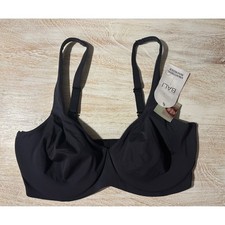 NWT Bali Smoothing Minimizer Bra Womens 36DD Black Underwire DFB115