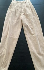 Vtg Nancy Heller Saks Sz P Pink Suede Pants Hi-Rise Pleated Tiny - 24x28