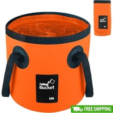 Collapsible 5 Gallon Bucket Portable Water Container Camping Beach Utility New