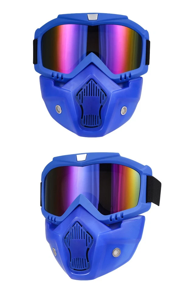 Coloridas Gafas de Ciclismo Motocicleta Anti-UV Máscara Desmontable Correa Ajustable Foto 3 de 4