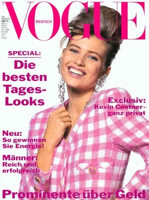 VOGUE Germany Magazine 1991 DANIELA PESTOVA Carla Bruni ESTELLE LEFEBURE Vtg