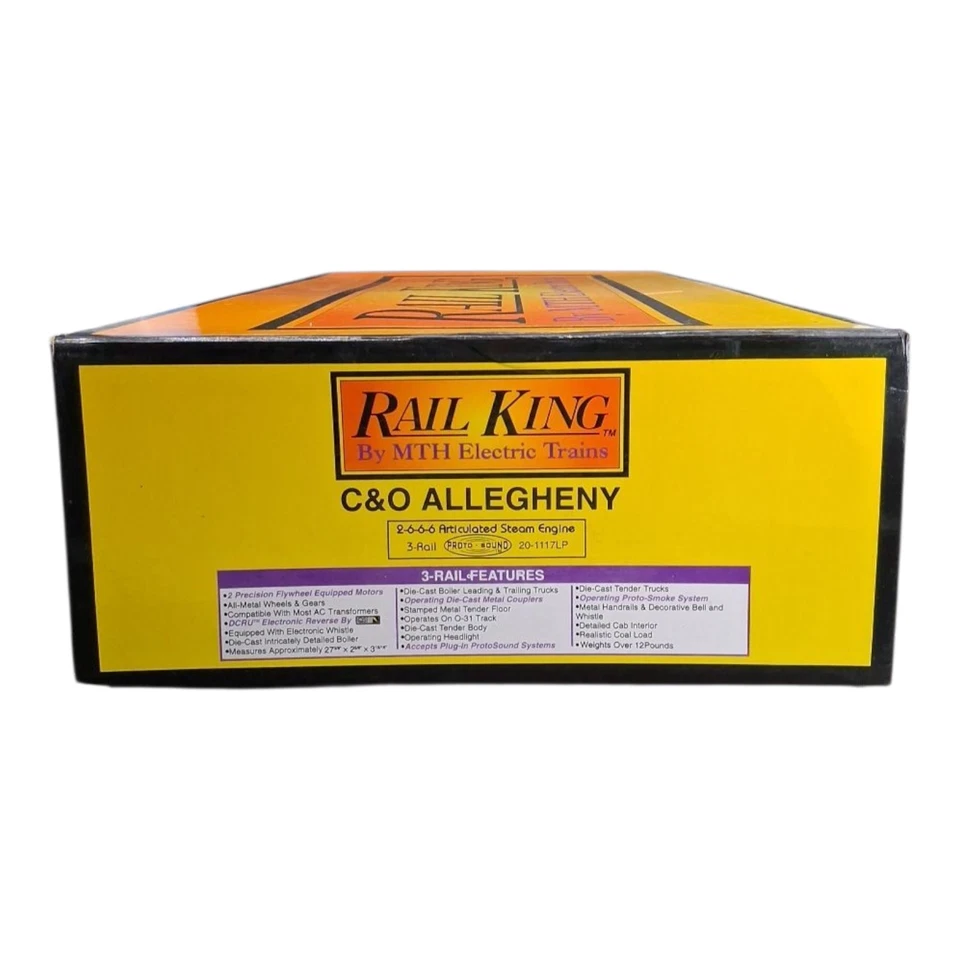 O Gauge 3-Rail MTH RailKing 20-1117LP C&O 2-6-6-6 Allegheny Steam #1604 Sound - Image 4 of 4