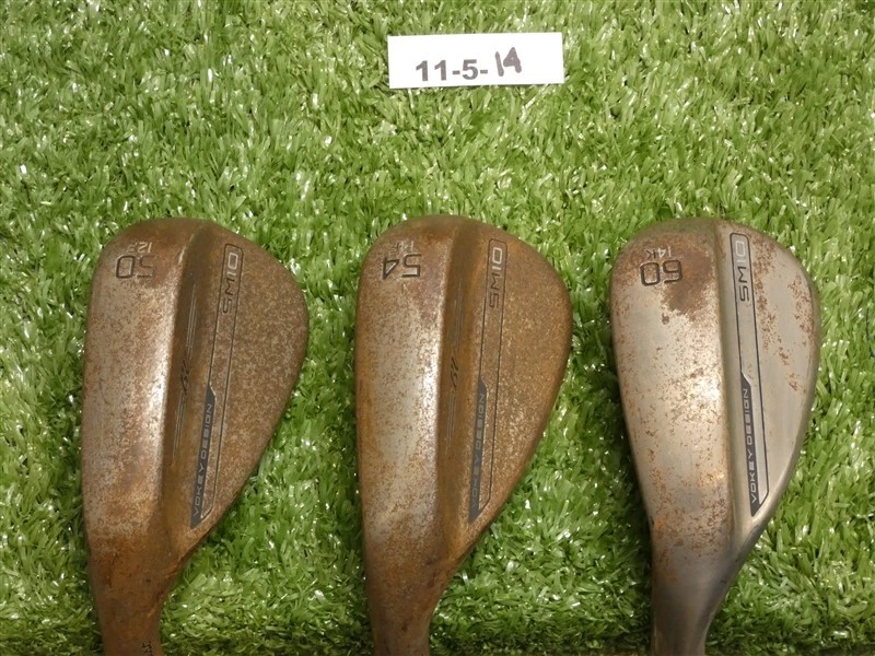 Juego de cuñas Titleist Vokey SM10 crudas para mano izquierda 50/54/60* hueco/arena/lobo DG S400 acero Foto 2 de 4