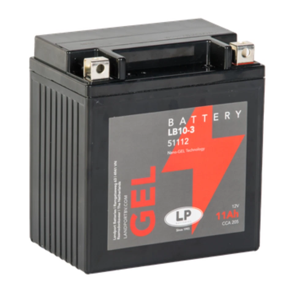 Landport LB10-3 Gel Batterie 12V 11Ah Remplace YB10L-A2 Adapté Kawasaki GSX550 P - Photo 1/1