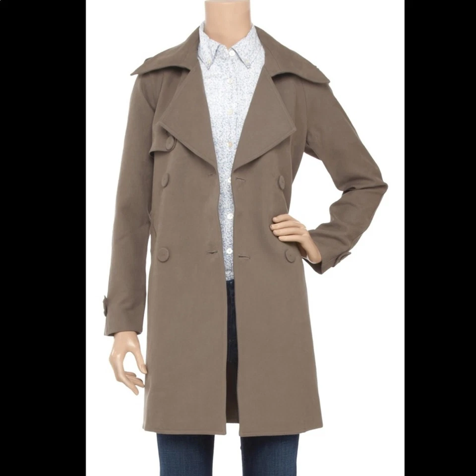 Gabardina de algodón cepillado Halston Heritage Foto 2 de 4