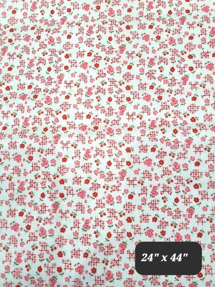 VALENTINE THEME - LOT OF 6.25 + YDS - Cute - Some Retro - Riley Blake and others - Image 4 of 4