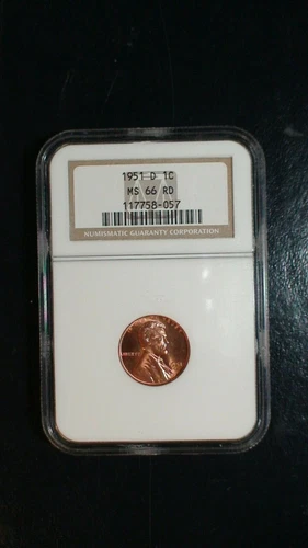 1951 D Lincoln Wheat Cent NGC MS66 RED GEM 1C Coin PRICED TO SELL QUICKLY!
