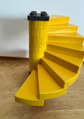 Lego SPIRAL YELLOW Staircase 8 Steps - NEW