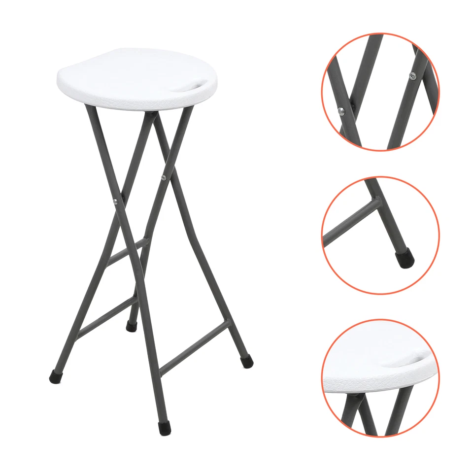 Metall Klapp Bar Hocker für 100 kg - 70x27 cm - Küchen Tresen Gäste Falt Stuhl - Bild 3 von 4