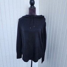 Athletic Works Black Activewear Jacket Long Sleeve Cowal Neck Stretch M 8-10