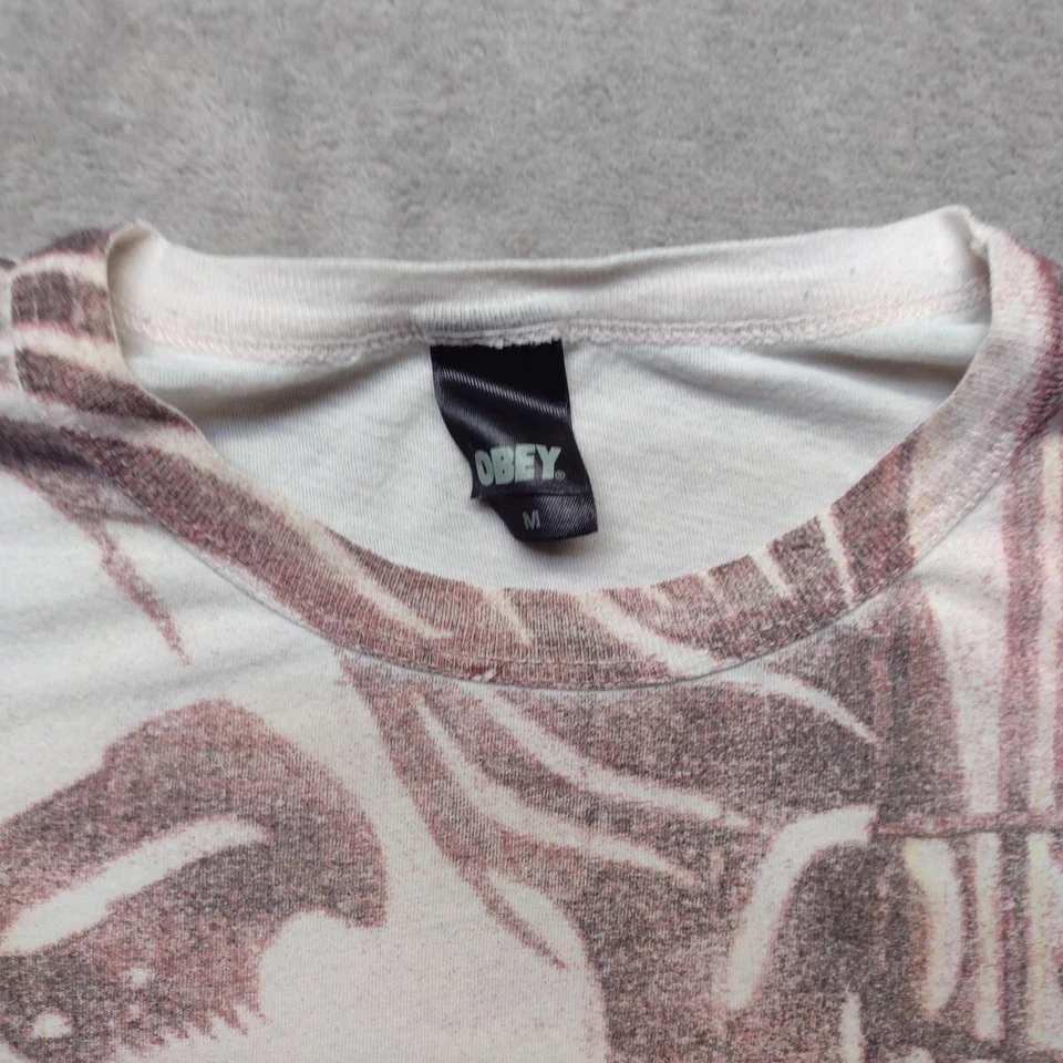 Camiseta Obey Propaganda Rosa Duotono Bandana Niña Paz Estampado por Todas Partes Mediana Foto 3 de 4