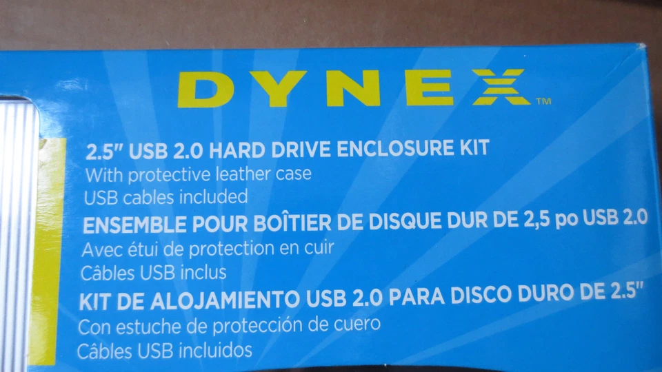 DYNEX USB 2.0 HARD DRIVE ENCLOSURE Kit -  2.5" - Open BOX - Image 3 of 3