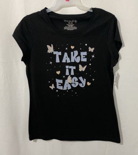 Camiseta Wound Up Junior "Take It Easy" Negra Talla XXL (19) NUEVA CON ETIQUETAS