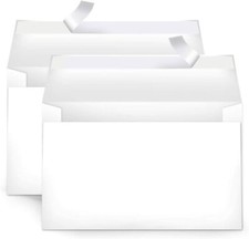 A9 Blank Invitation Envelopes with Peel &Seal Closure 5-3/4 x 8-3/4 Inches White