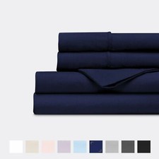 Everspread Bed Sheet Set, 4 Piece, Full Size Sheets, Deep Pockets, Ultra Soft